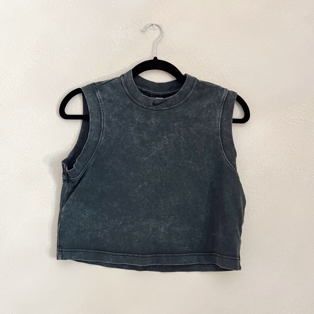 Nike Distressed Grey Crop Top